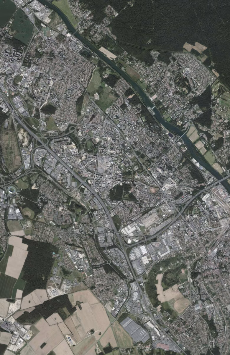 Évry-Courcouronnes aujourd'hui, le territoire vu du ciel