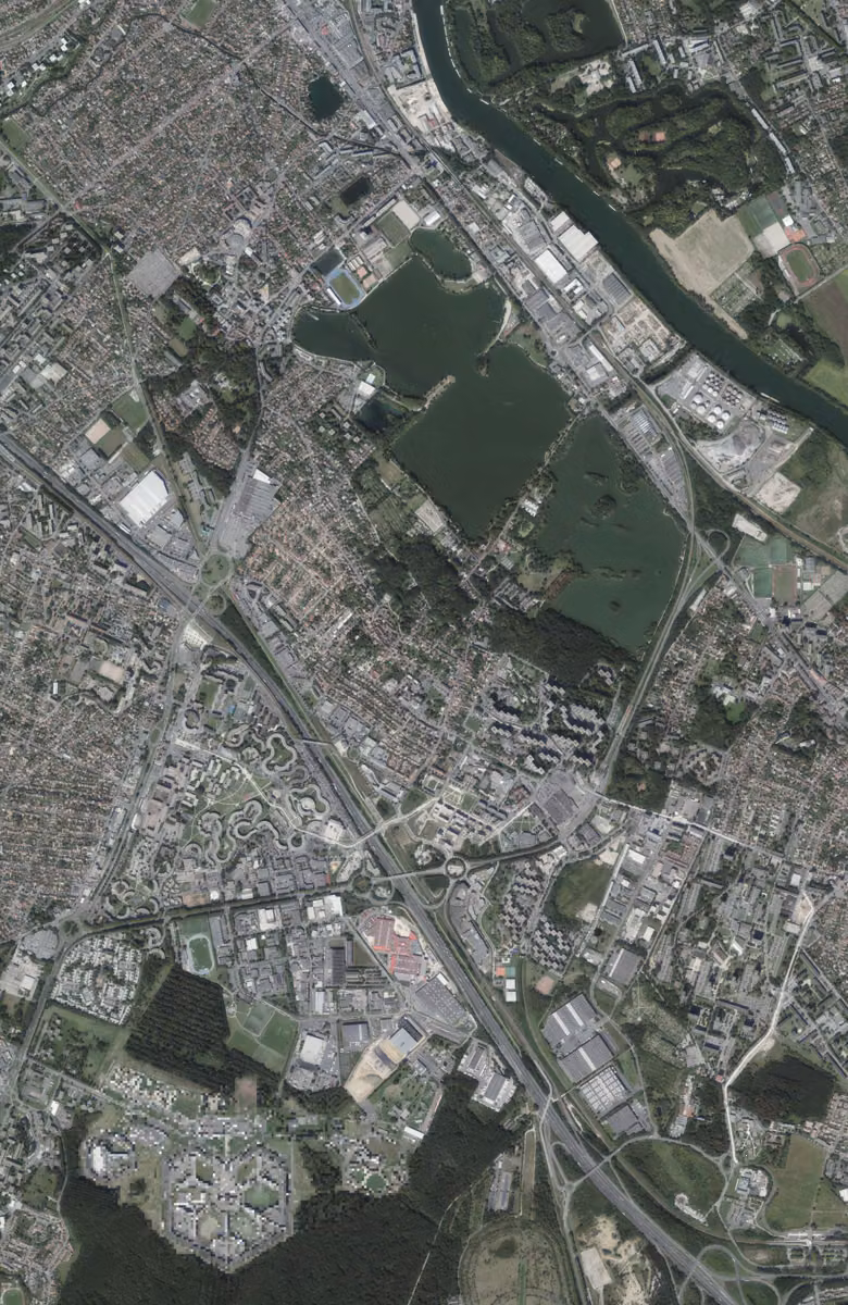 Grigny aujourd'hui, le territoire vu du ciel