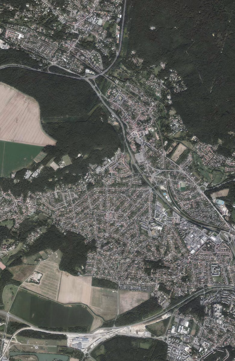 Igny aujourd'hui, le territoire vu du ciel