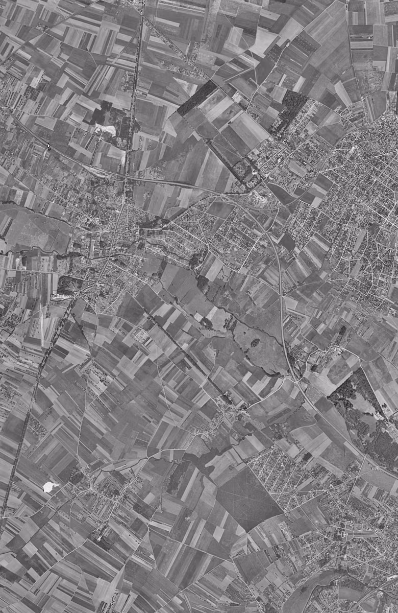 Longjumeau en 1949, le territoire vu du ciel, au même cadrage