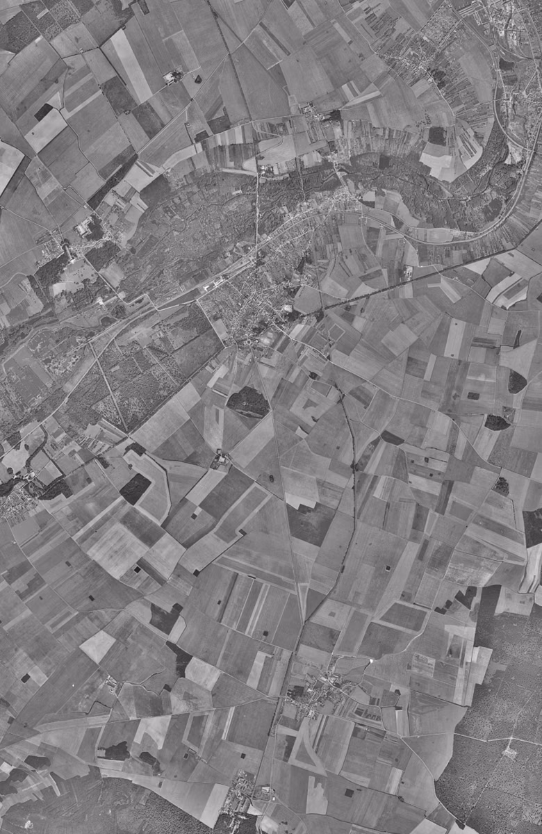 Mennecy en 1954, le territoire vu du ciel, au même cadrage