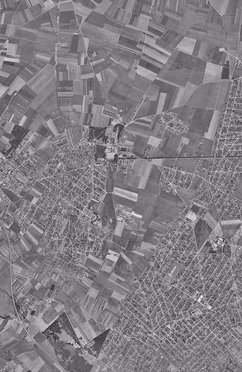 Morangis en 1949, le territoire vu du ciel, au même cadrage