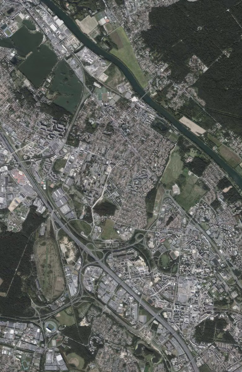 Ris-Orangis aujourd'hui, le territoire vu du ciel