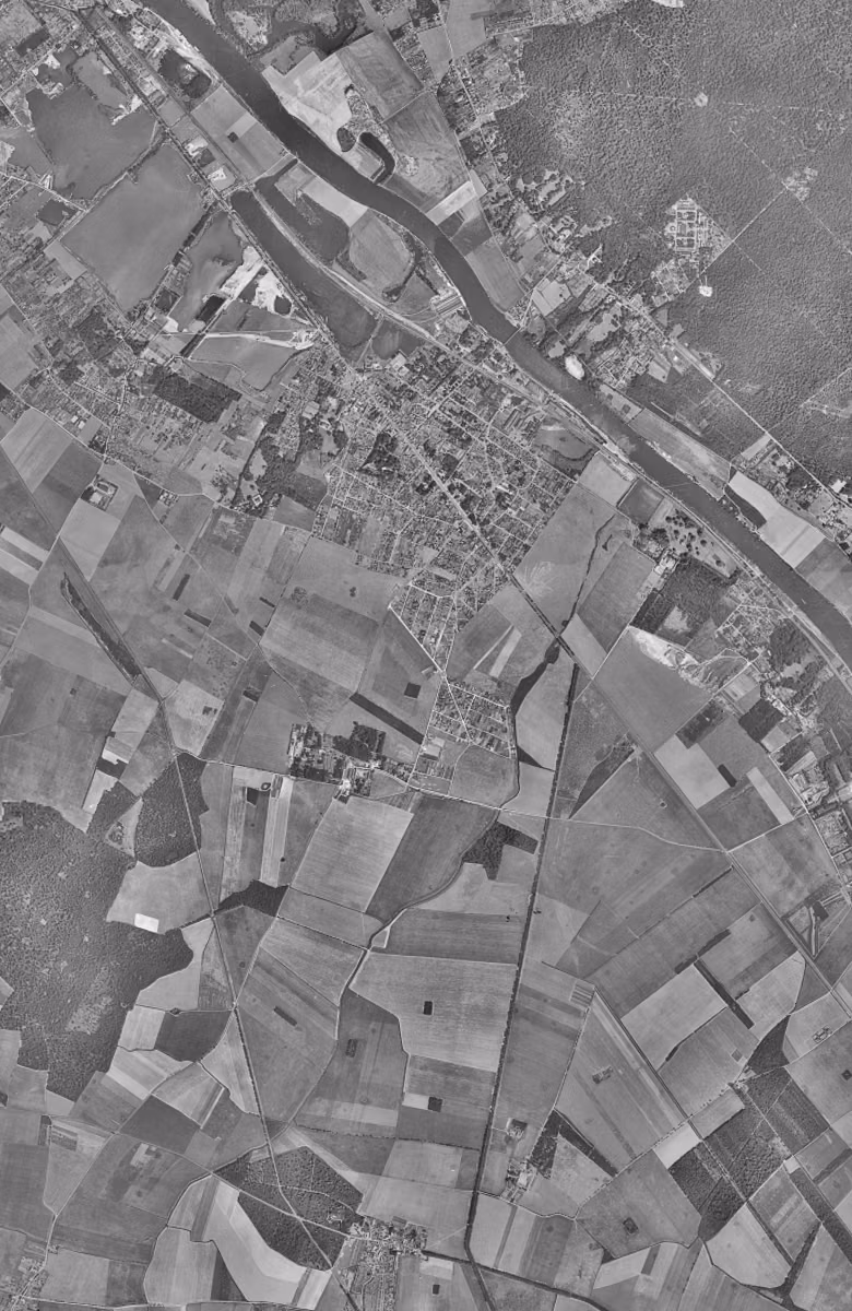 Ris-Orangis en 1949, le territoire vu du ciel, au même cadrage