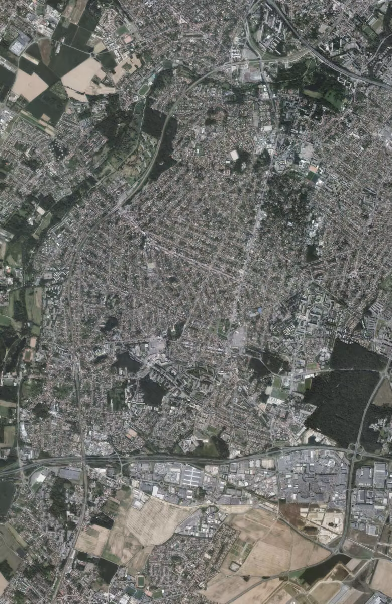 Sainte-Geneviève-des-Bois aujourd'hui, le territoire vu du ciel