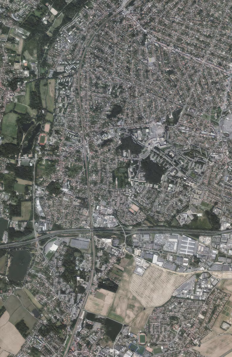 Saint-Michel-sur-Orge aujourd'hui, le territoire vu du ciel