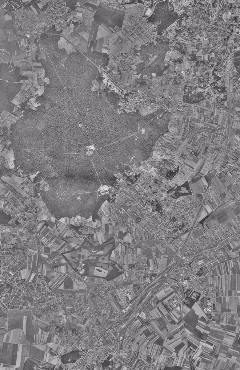 Verrières-le-Buisson en 1949, le territoire vu du ciel, au même cadrage