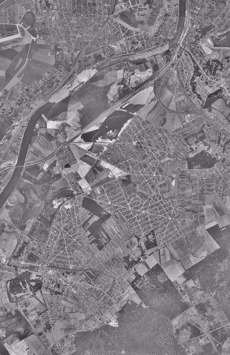 Vigneux-sur-Seine en 1949, le territoire vu du ciel, au même cadrage