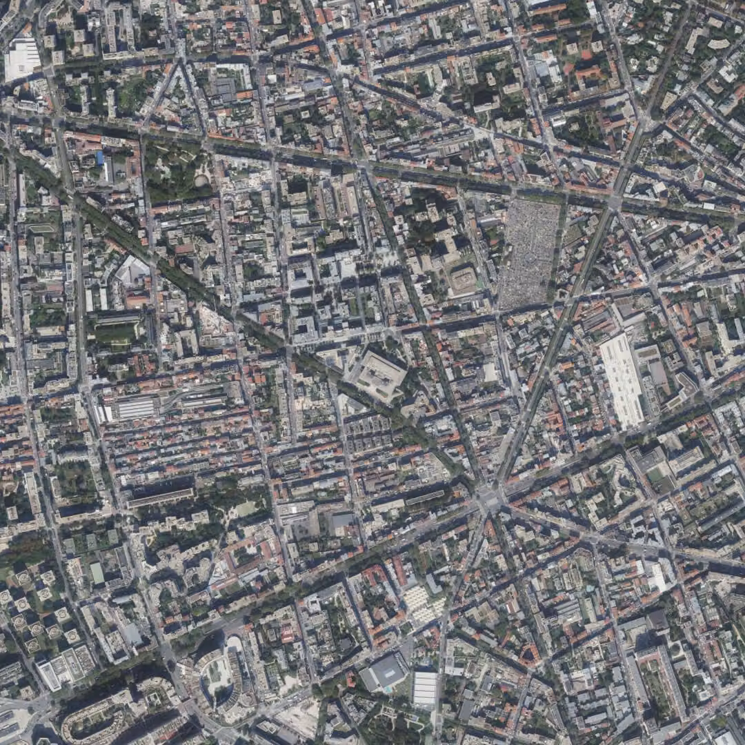 Boulogne-Billancourt aujourd'hui, le centre vu du ciel