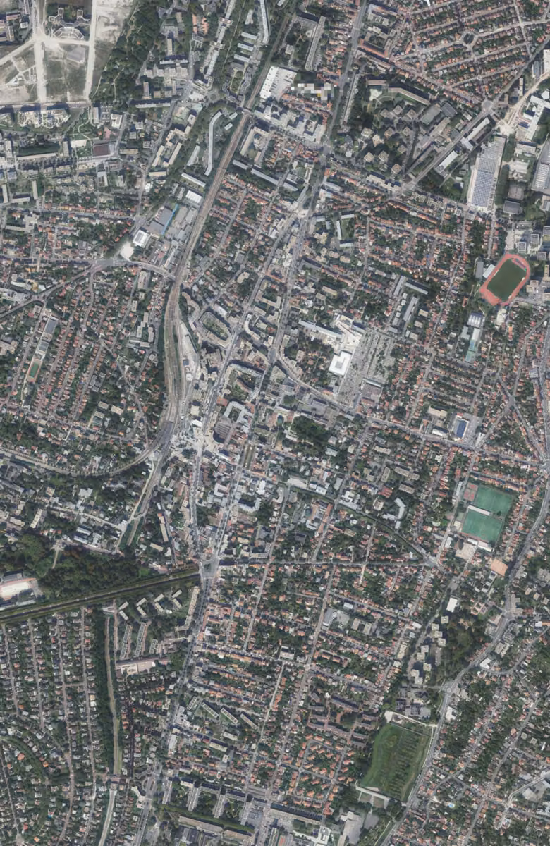 Bourg-la-Reine aujourd'hui, le territoire vu du ciel