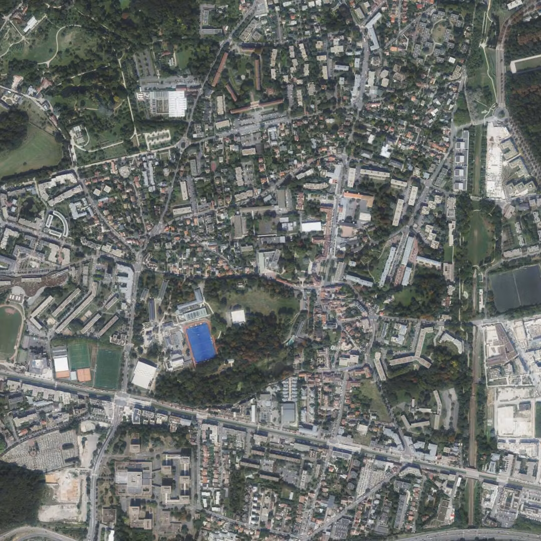 Châtenay-Malabry aujourd'hui, le centre vu du ciel