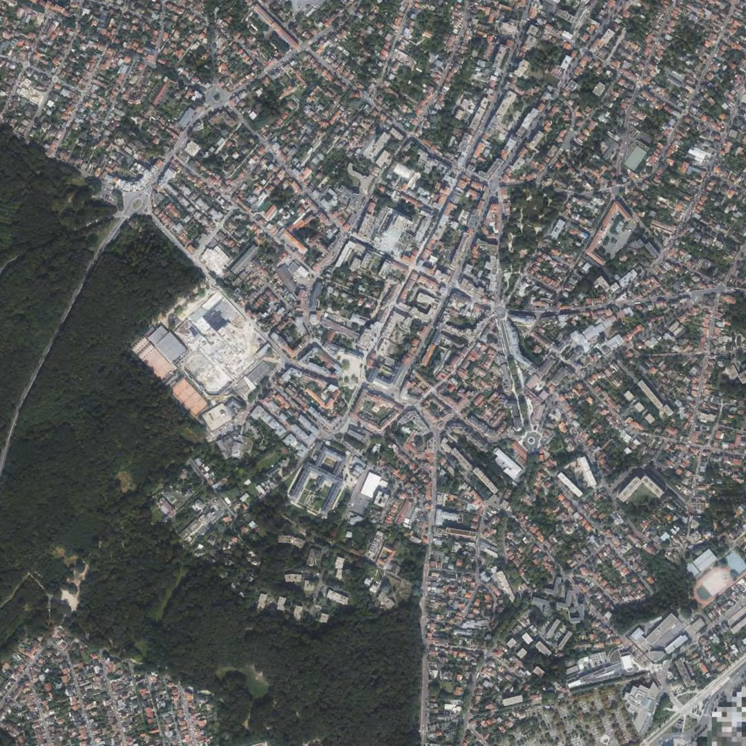 Clamart aujourd'hui, le centre vu du ciel