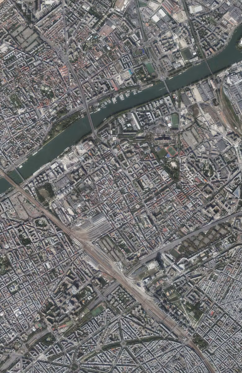 Clichy aujourd'hui, le territoire vu du ciel