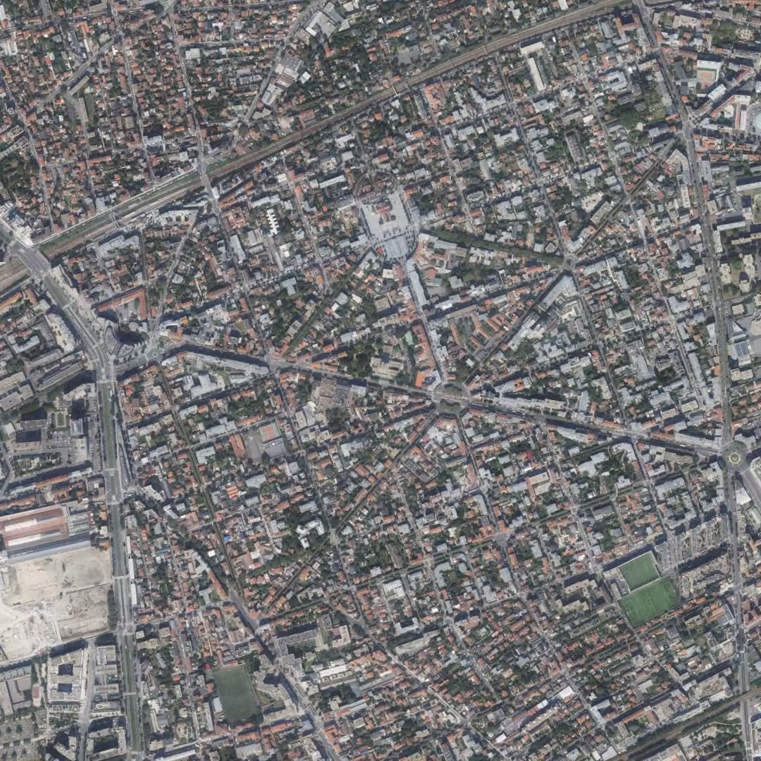 La Garenne-Colombes aujourd'hui, le centre vu du ciel