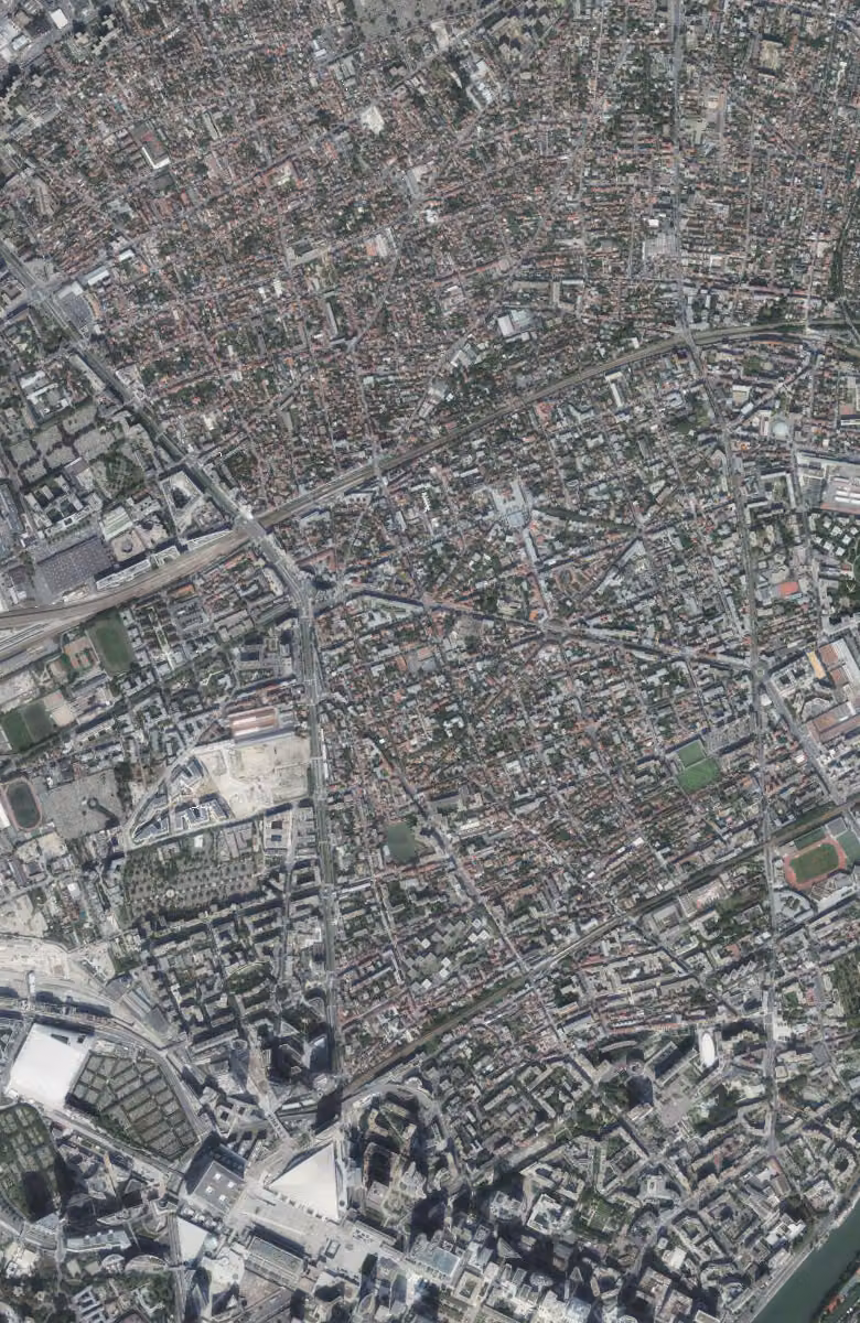La Garenne-Colombes aujourd'hui, le territoire vu du ciel