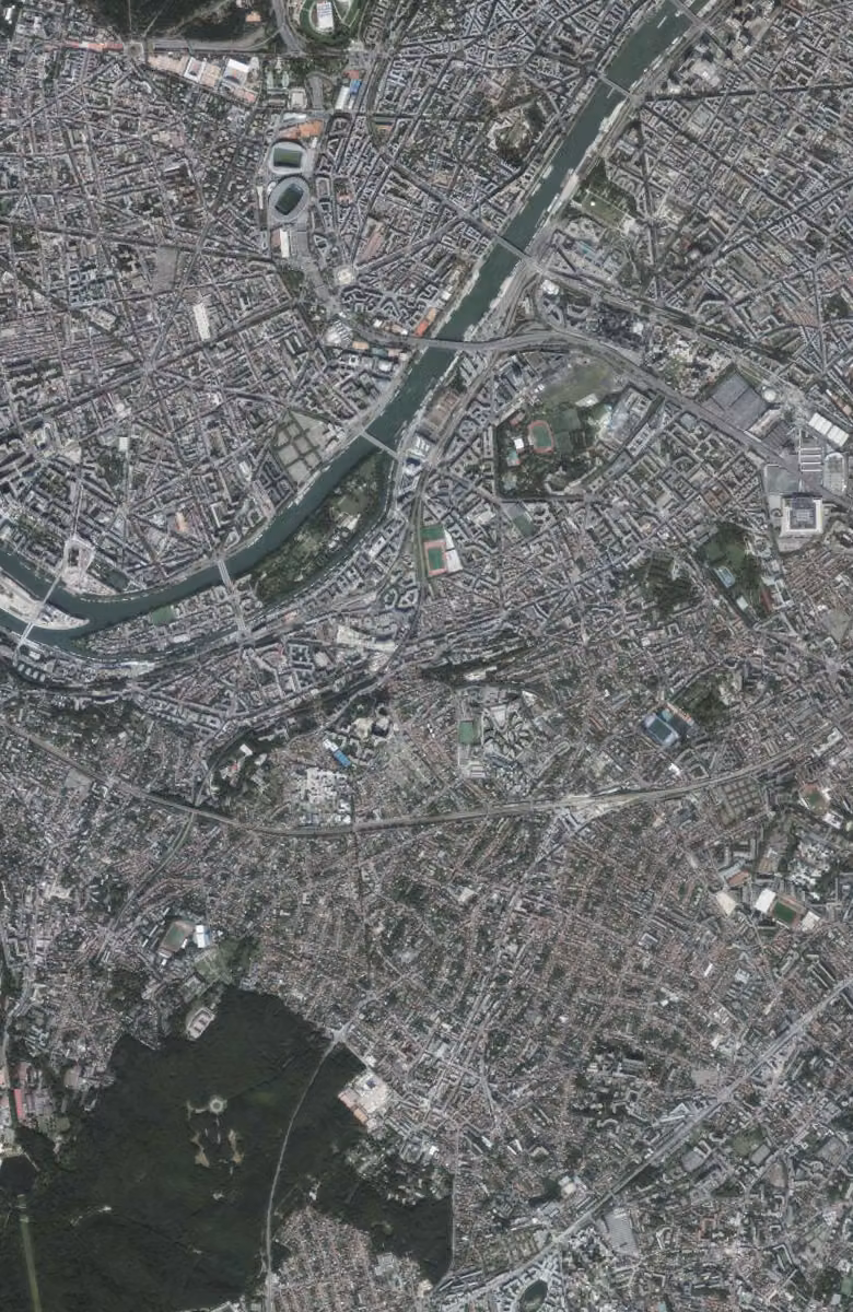 Issy-les-Moulineaux aujourd'hui, le territoire vu du ciel