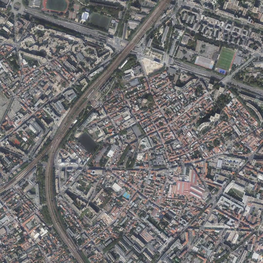 Malakoff aujourd'hui, le centre vu du ciel
