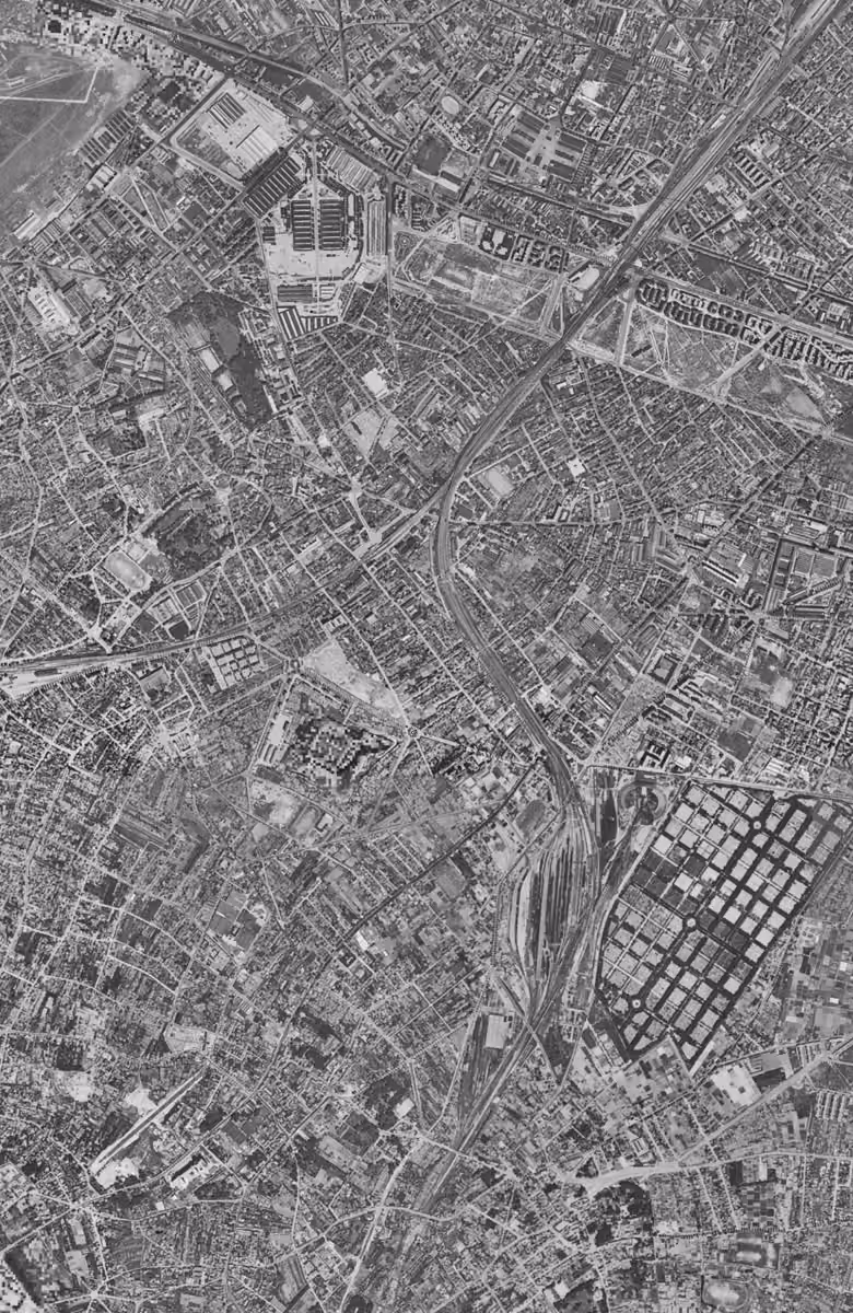 Malakoff en 1949, le territoire vu du ciel, au même cadrage
