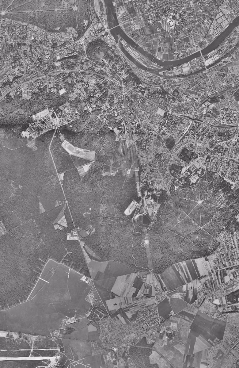 Meudon en 1949, le territoire vu du ciel, au même cadrage