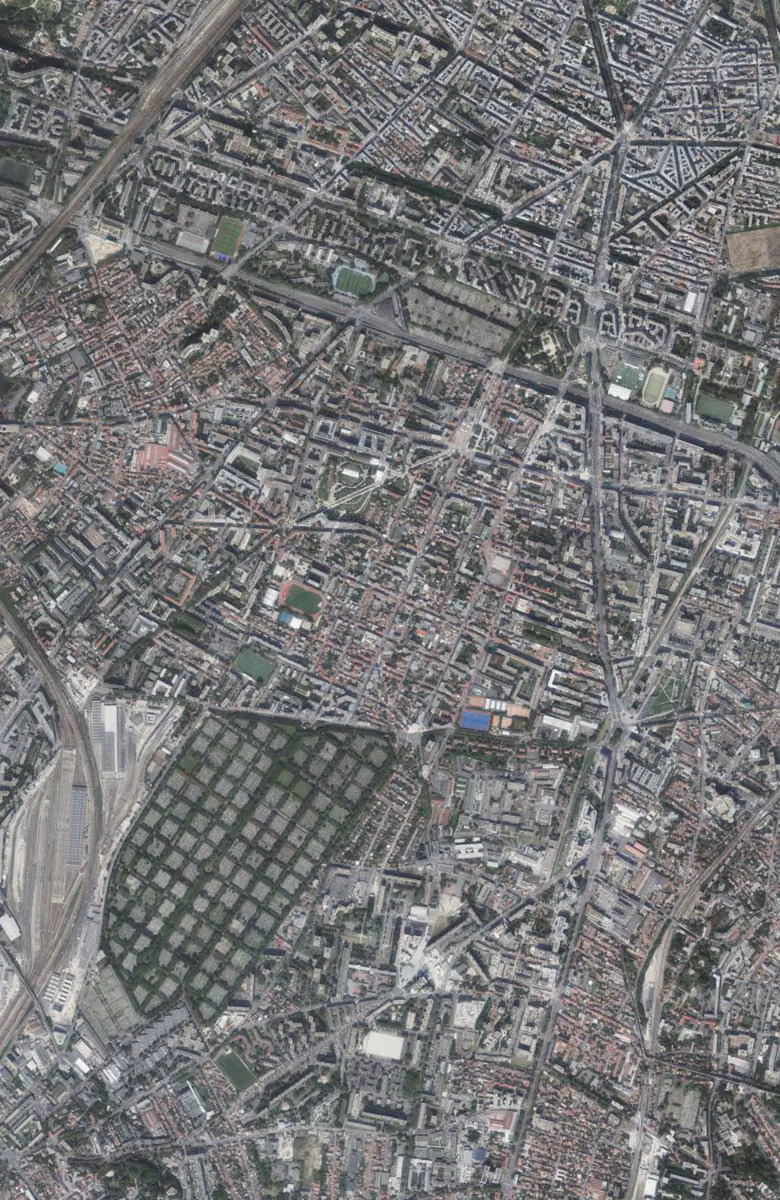 Montrouge aujourd'hui, le territoire vu du ciel