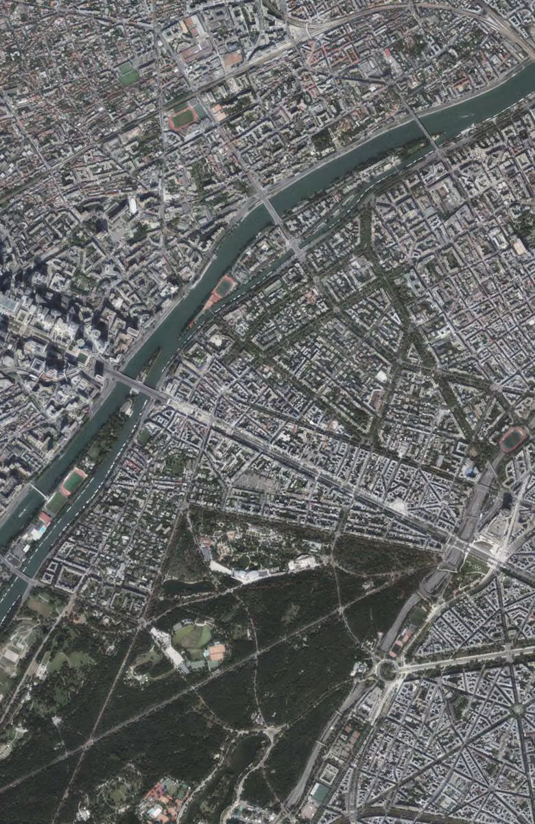 Neuilly-sur-Seine aujourd'hui, le territoire vu du ciel