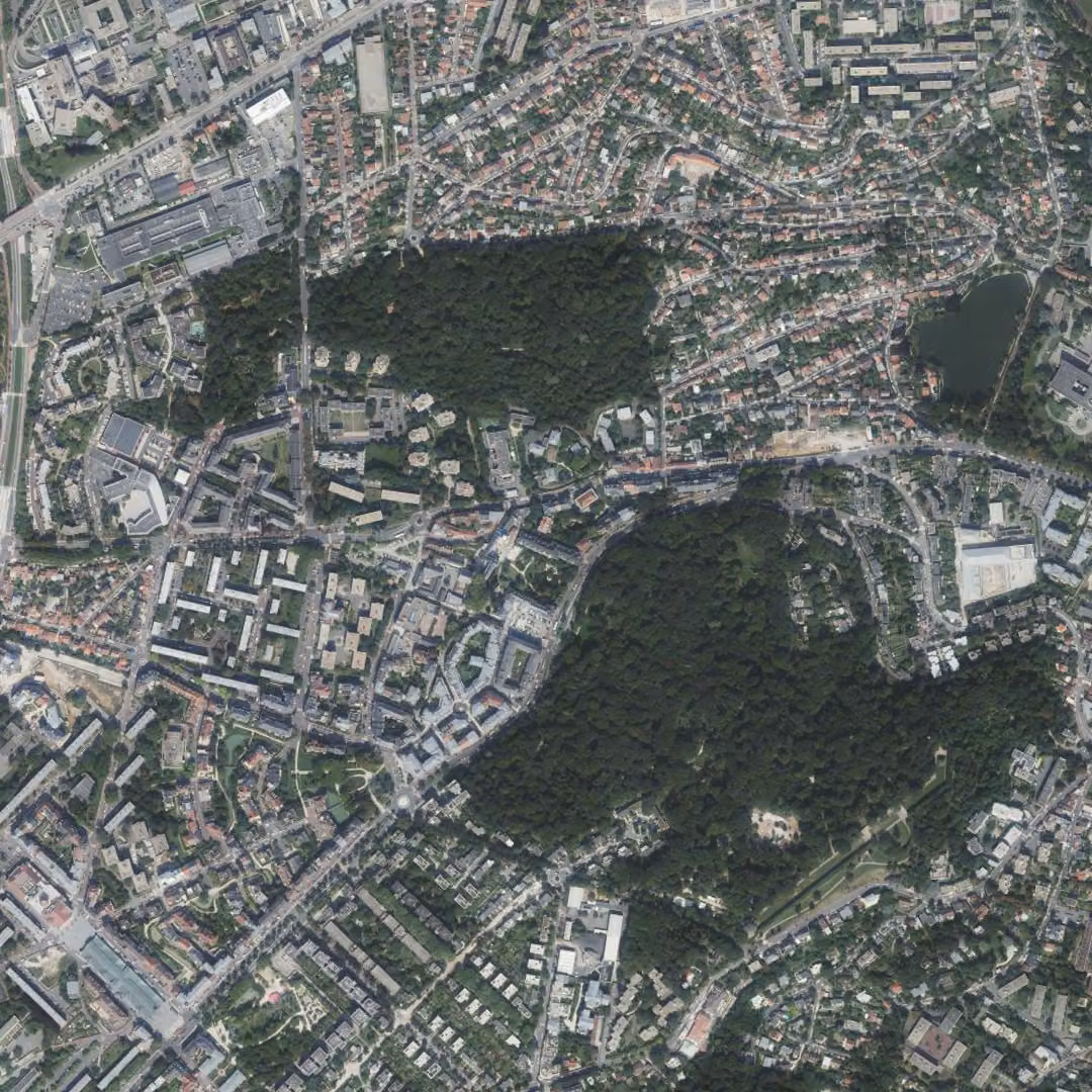 Le Plessis-Robinson aujourd'hui, le centre vu du ciel