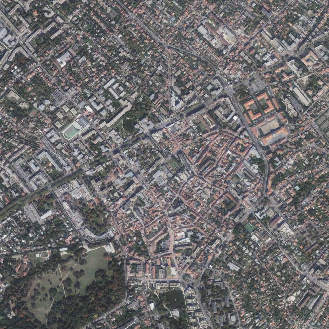 Rueil-Malmaison aujourd'hui, le centre vu du ciel