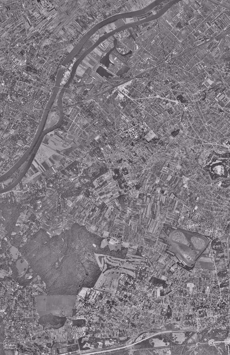 Rueil-Malmaison en 1949, le territoire vu du ciel, au même cadrage