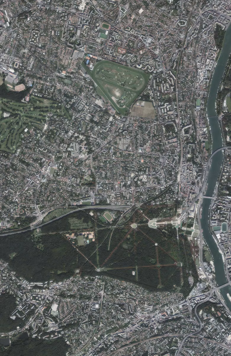 Saint-Cloud aujourd'hui, le territoire vu du ciel