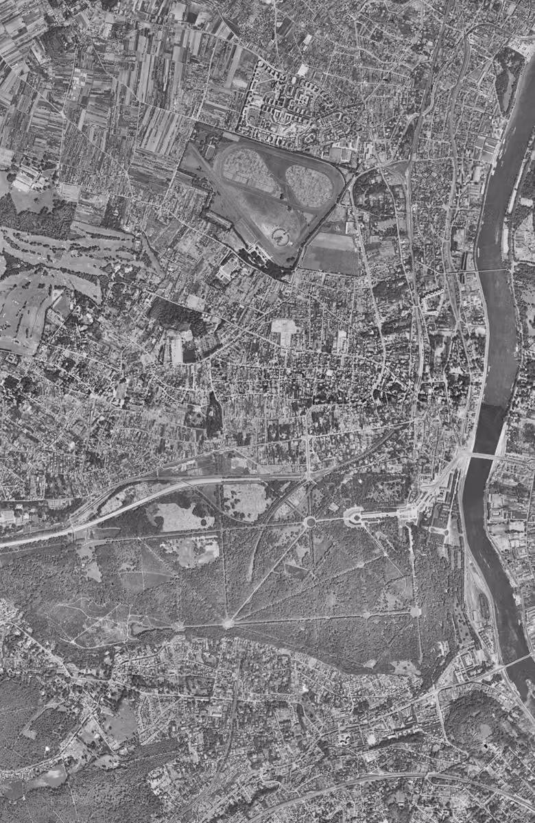 Saint-Cloud en 1949, le territoire vu du ciel, au même cadrage