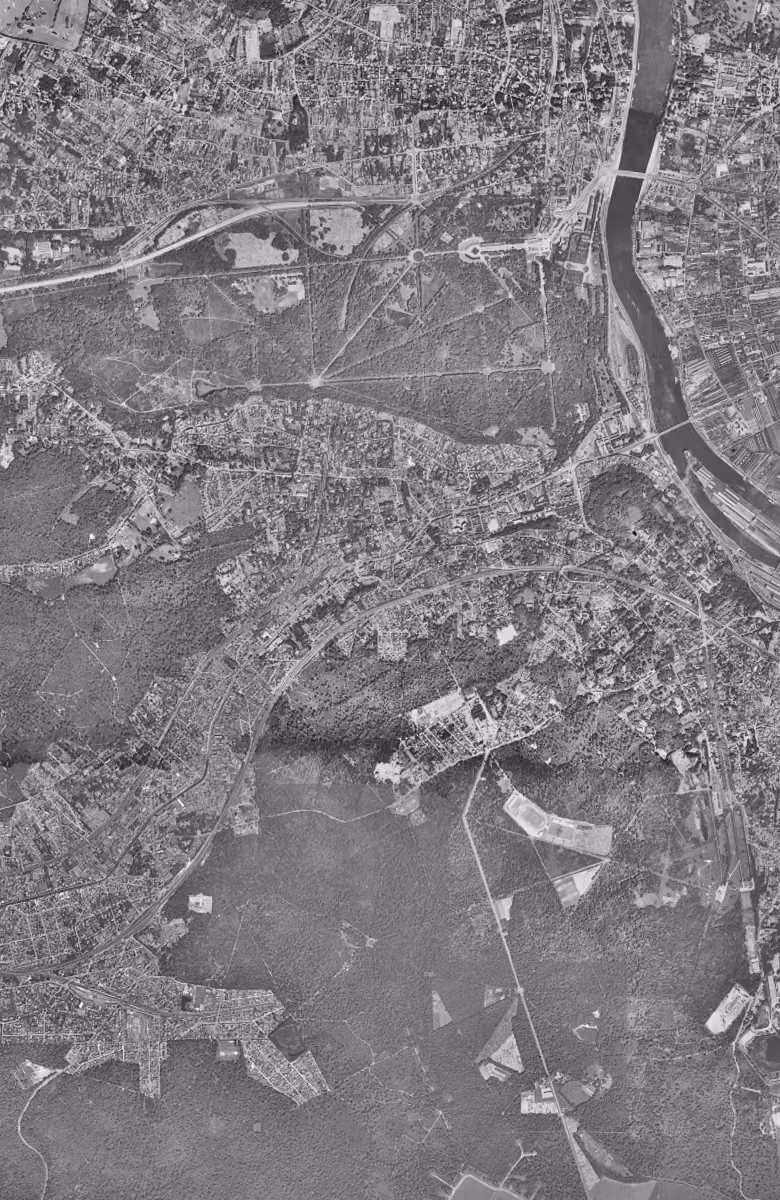 Sèvres en 1949, le territoire vu du ciel, au même cadrage