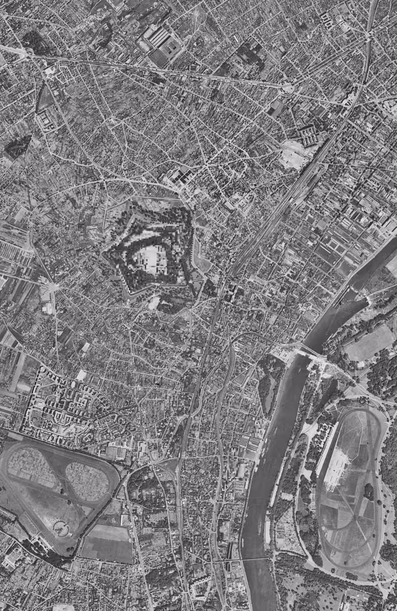 Suresnes en 1949, le territoire vu du ciel, au même cadrage