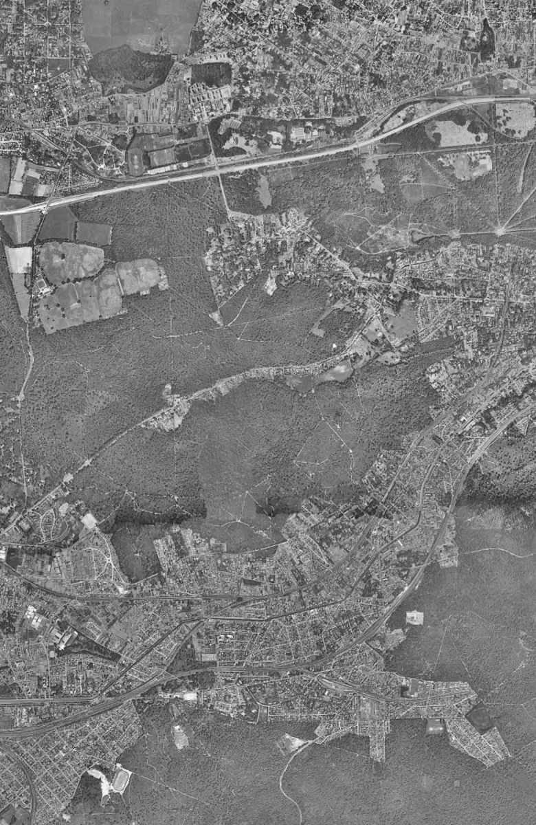Ville-d'Avray en 1949, le territoire vu du ciel, au même cadrage