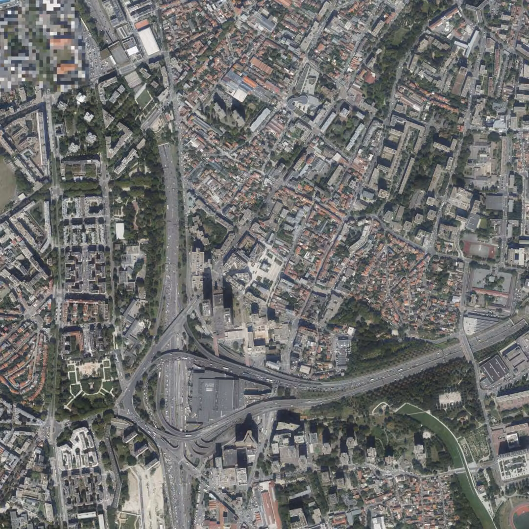 Bagnolet aujourd'hui, le centre vu du ciel