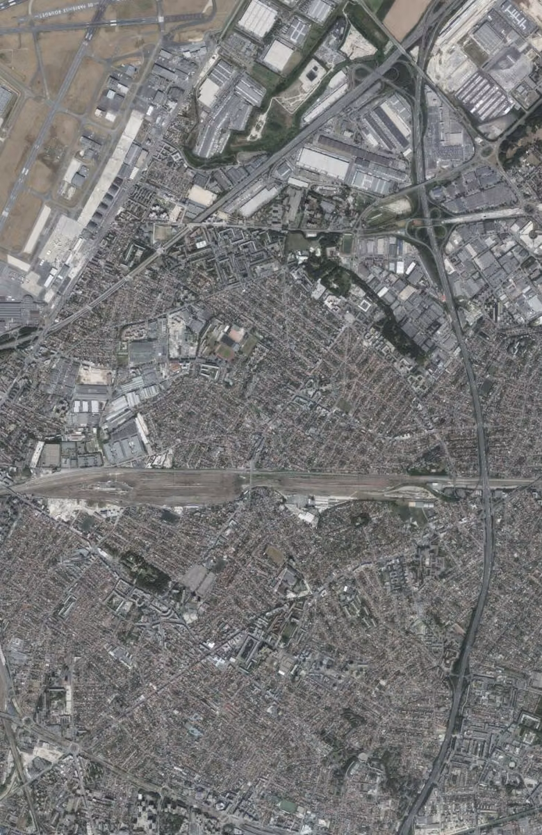 Le Blanc-Mesnil aujourd'hui, le territoire vu du ciel