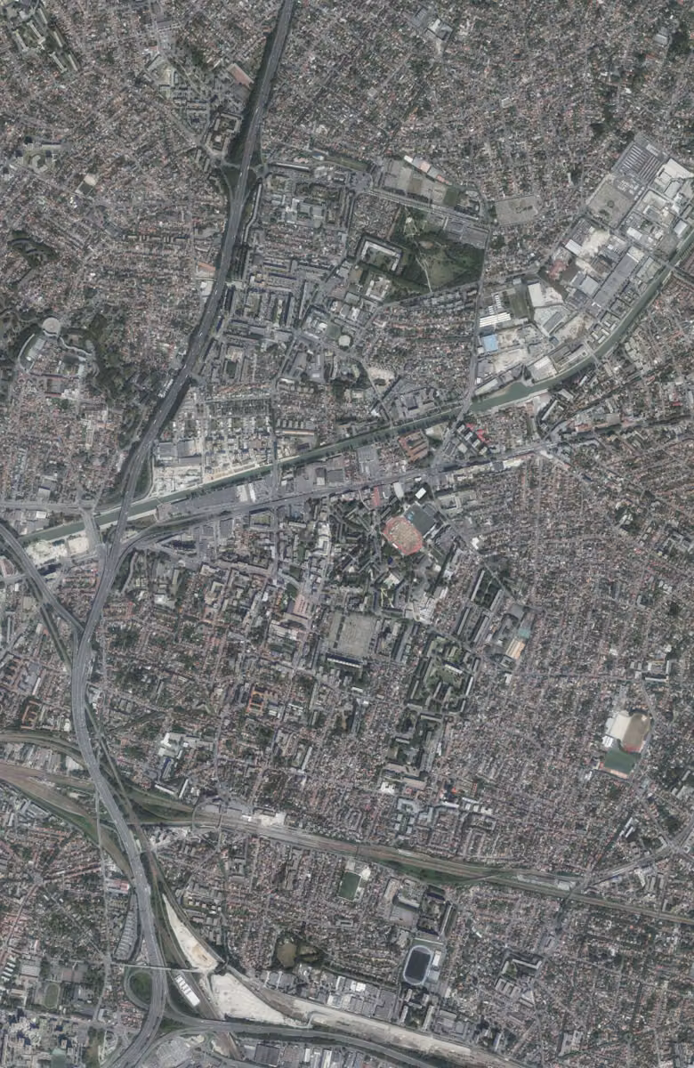Bondy aujourd'hui, le territoire vu du ciel
