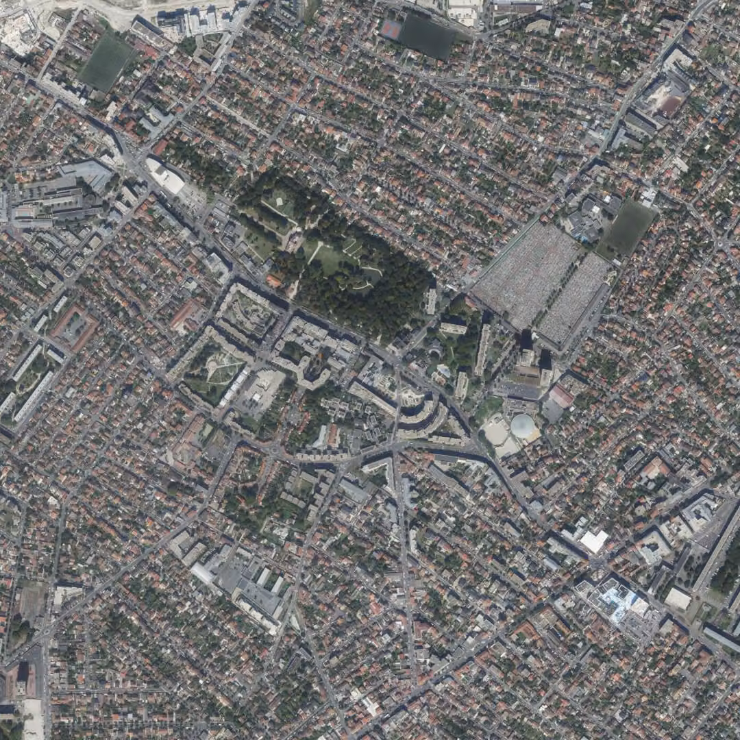 Drancy aujourd'hui, le centre vu du ciel