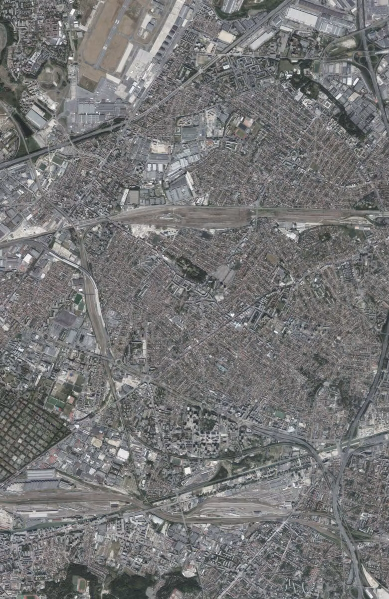 Drancy aujourd'hui, le territoire vu du ciel