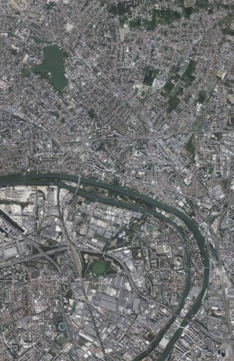 Épinay-sur-Seine aujourd'hui, le territoire vu du ciel