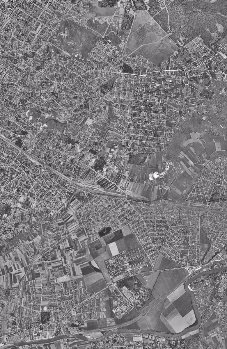 Gagny en 1949, le territoire vu du ciel, au même cadrage