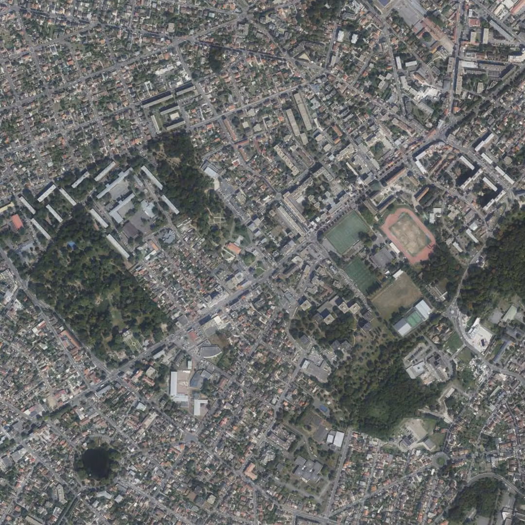 Livry-Gargan aujourd'hui, le centre vu du ciel