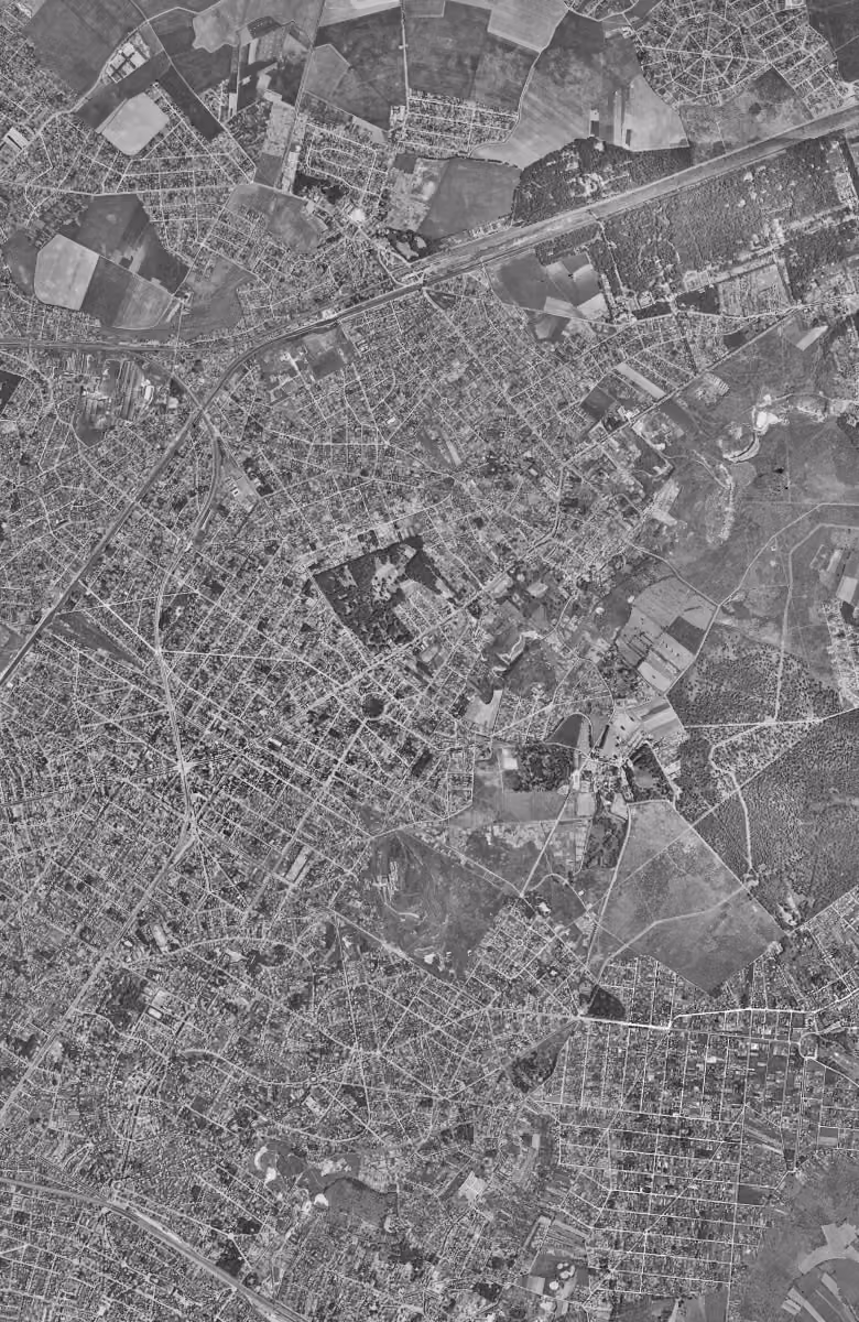 Livry-Gargan en 1949, le territoire vu du ciel, au même cadrage