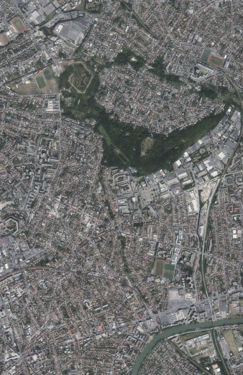 Neuilly-Plaisance aujourd'hui, le territoire vu du ciel