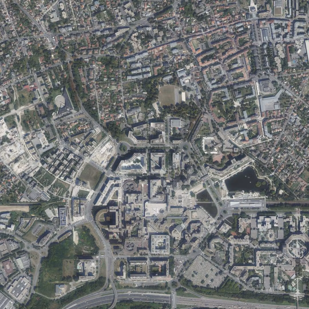 Noisy-le-Grand aujourd'hui, le centre vu du ciel