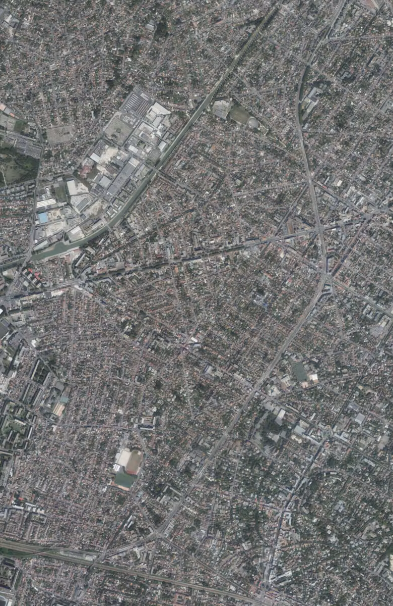Les Pavillons-sous-Bois aujourd'hui, le territoire vu du ciel