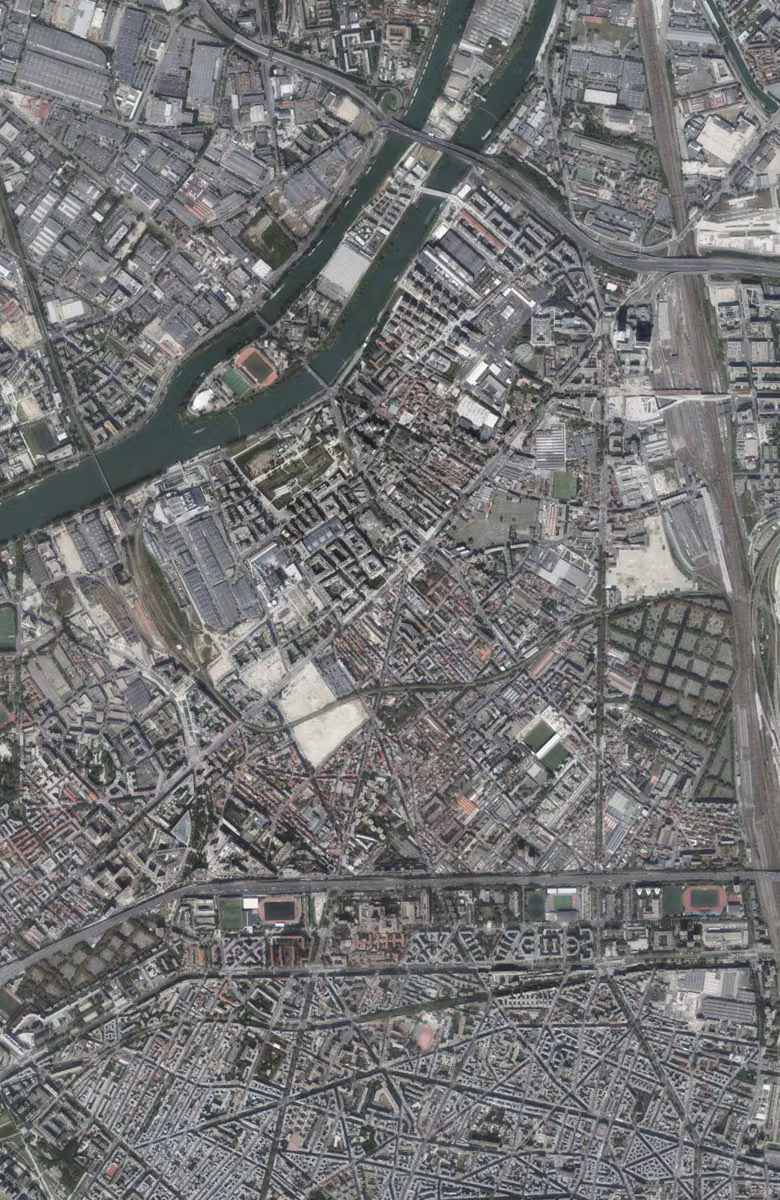 Saint-Ouen-sur-Seine aujourd'hui, le territoire vu du ciel