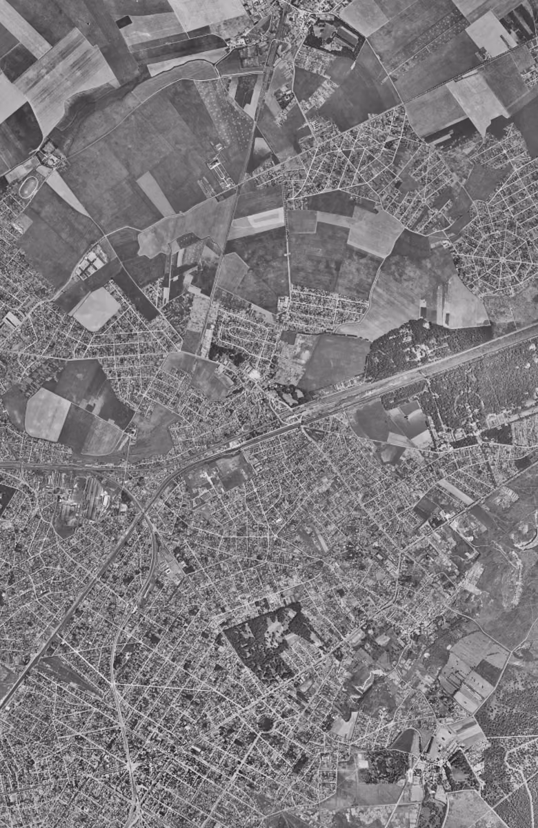 Sevran en 1949, le territoire vu du ciel, au même cadrage