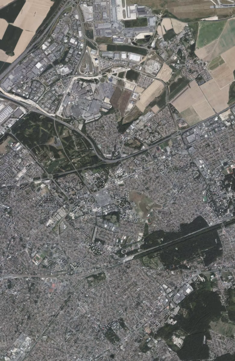 Villepinte aujourd'hui, le territoire vu du ciel