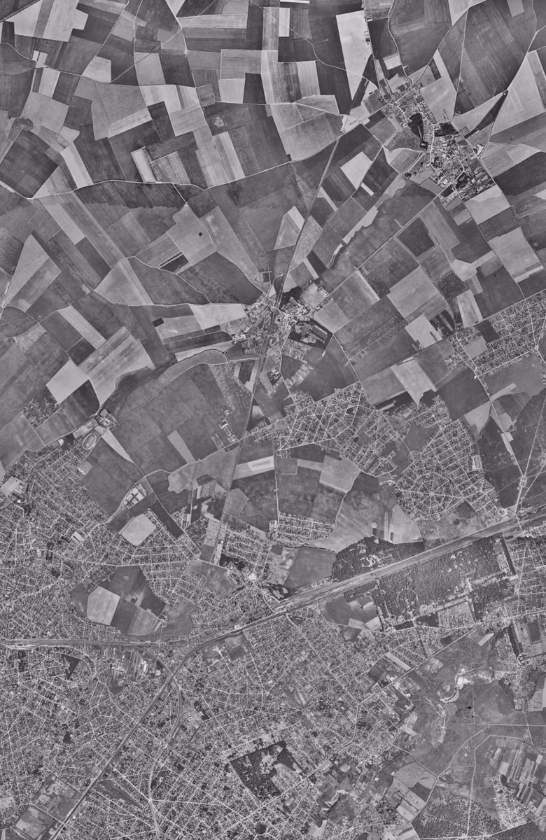 Villepinte en 1949, le territoire vu du ciel, au même cadrage
