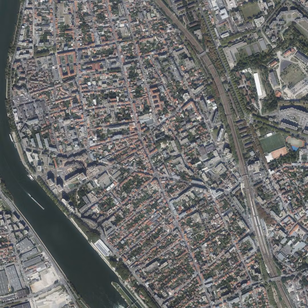 Alfortville aujourd'hui, le centre vu du ciel